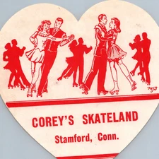 1940s Corey's Skateland Roller Skating Rink Stamford Fairfield Co Connecticut #1