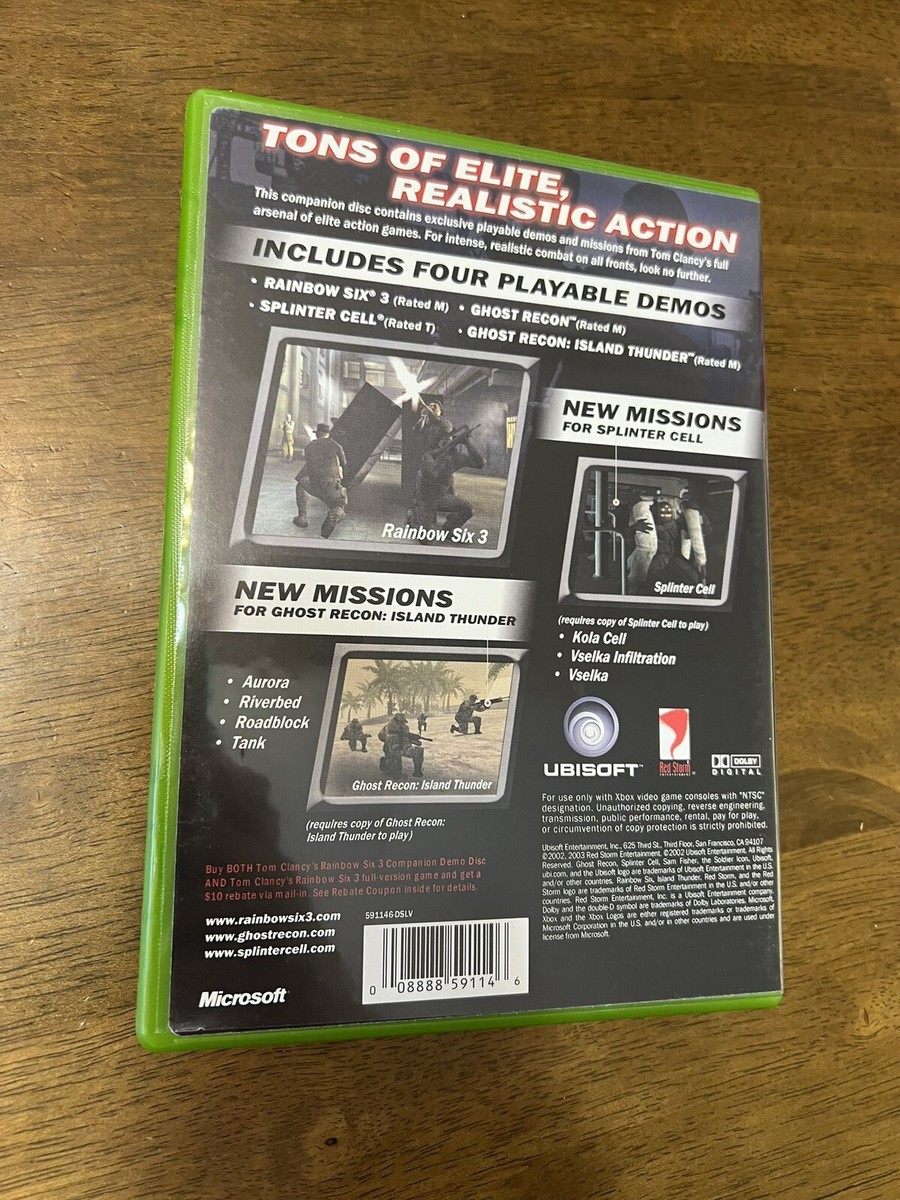 Tom Clancy's Rainbow Six 3 Exclusive Demo Disc *Original Xbox | eBay
