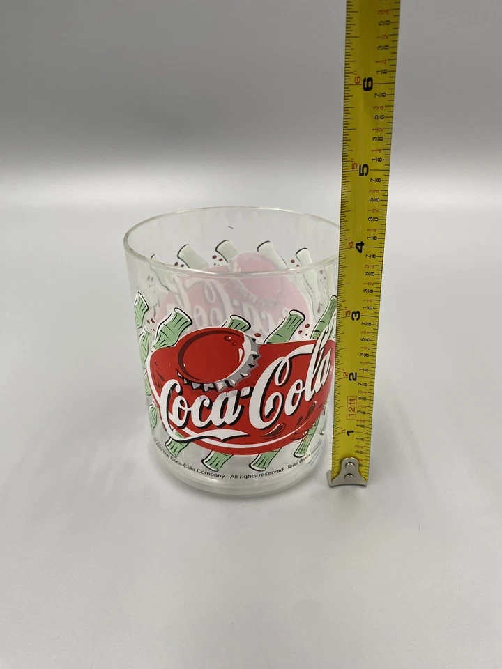 Vintage 2000 - Coca-Cola Plastic Drinking Cups Tumblers Bottles Design READ - Image 3 of 4
