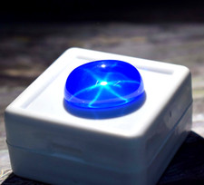 Cabochon saphir étoile bleue forme ovale qualité AAA++ 15,40 carats pierre pr...