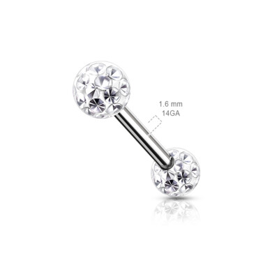 Piercing Téton – Barre Droite Acier Chirurgical – Tribal A1 – Lo 22 Mm / D 1,6 Mm