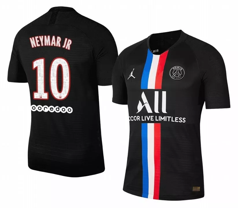 Nike Paris Saint-Germain 2019-2020 4th Neymar 10 Black Jordan Fourth PSG  Jersey