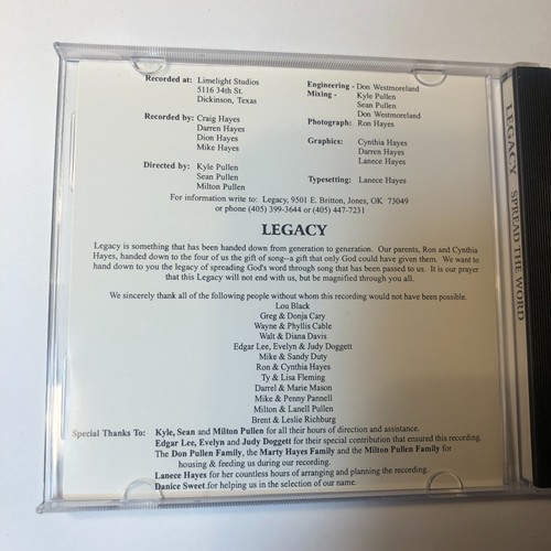 Legacy Spread The Word CD Christian gospel - Picture 4 of 5