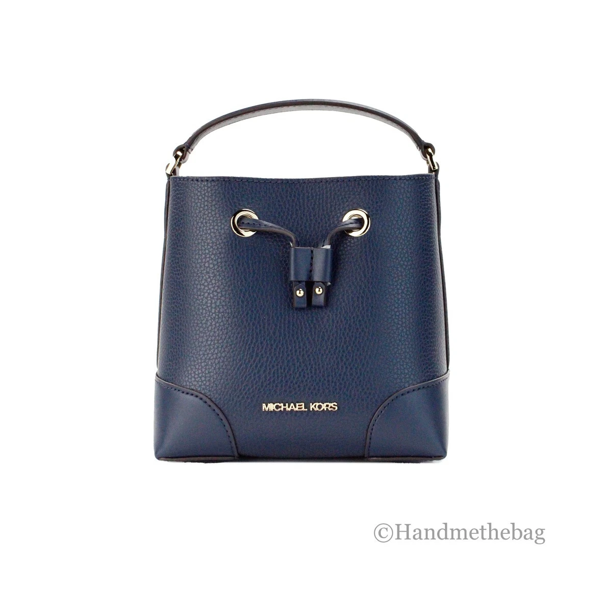 Michael Kors MK Haley Large Satchel Leather Purse Bag ~ Navy | eBay