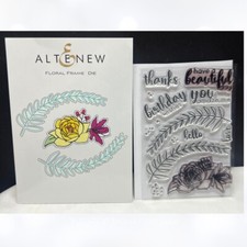 Altenew FLORAL FRAME Flowers Rubber Stamps Dies