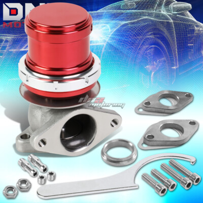 UNIVERSAL EXTERNAL 38MM TURBO V-BAND 5" WASTEGATE BYPASS EXHAUST+SPRING