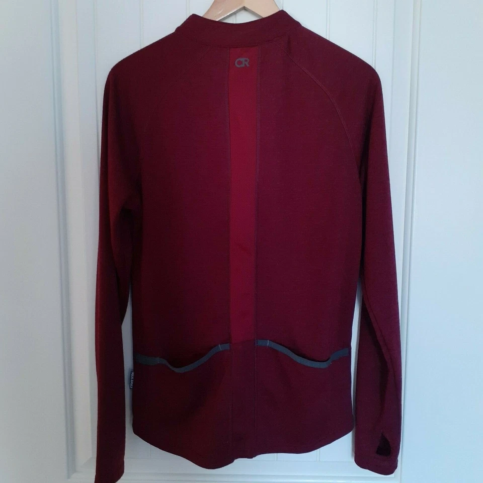 Club Ride Men's Rialto Knit Cycling Jersey 1/2 Zip Maroon Red Size S - Image 2 of 4