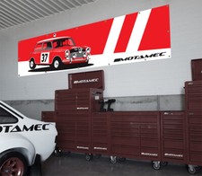 Motamec Classic Mini Paddy Hopkirk Monte Carlo Large Wall Banner Garage&Workshop