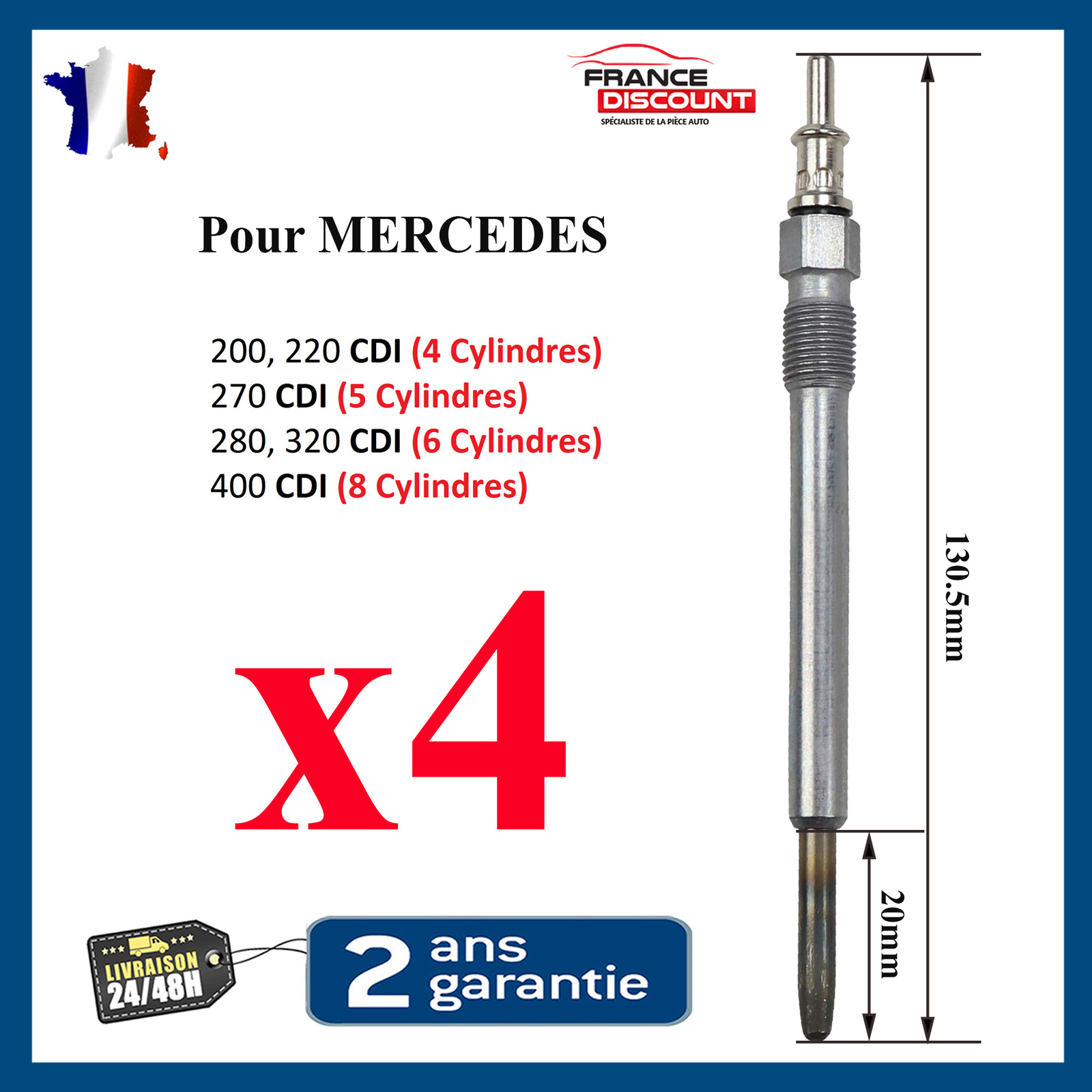 Bougie de préchauffage résout le démarrage difficile A0011594801