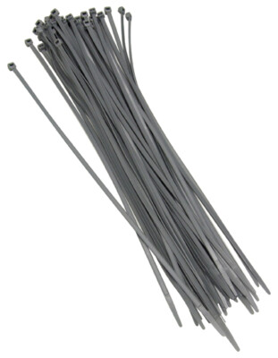 Streetwize 100er Pack starke Kunststoff Mehrzweck Kabelbinder Zip Tie Wraps - grau