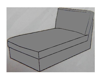 IKEA KIVIK Bezug für Récamiere Tullinge graubraun 002.002.97