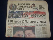2001 NOV 4 ASBURY PARK PRESS NEWSPAPER-MCGREEVEY LEADS IN POLL BY 22 PTS-NP 4220