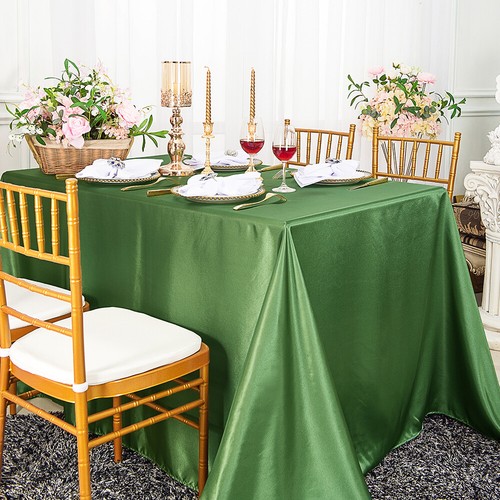 Wedding Linens Inc, 72" x 120" Premium Rectangular Satin Tablecloths - Picture 39 of 59
