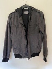 Nearly New Used Coat With Attached Hood Small Grey