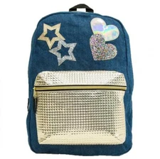 Denim Material Star Backpack