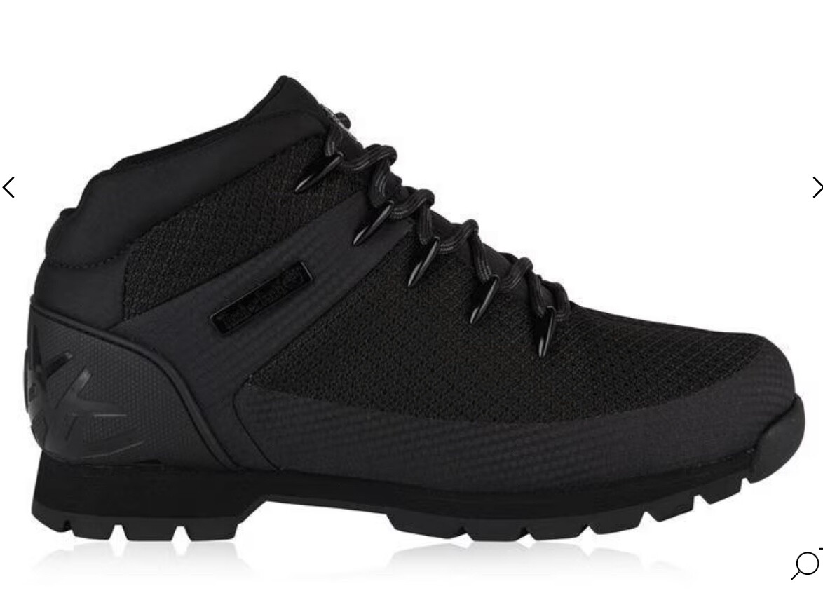 New Timberland Euro Sprint Mid Hiker Black uk 7 RRP £130 #UA73 image 9