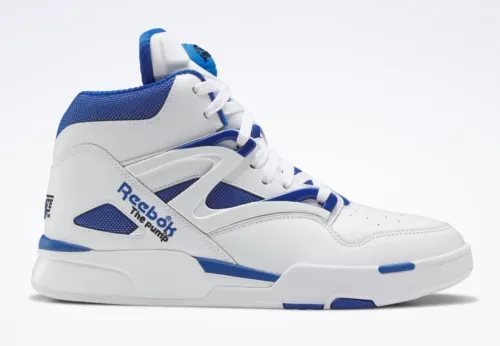 Men Reebok Pump Omni Zone II Basketball Shoes Size 13 White Blue Black IG7891