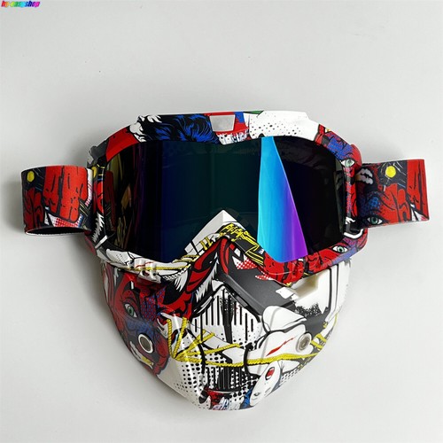 Adjustable Motorcycle Goggles Snowboard Face Mask Sun Glasses Dirt Bike Off-Road - Picture 12 of 24