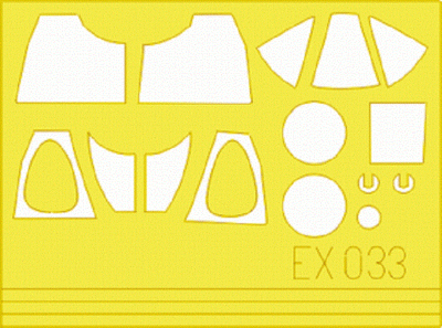 Eduard 1/48 mask for the Tamiya F4U-1D Corsair kit - EX033 Eduard 1/48 mask for the Tamiya F4U-1D Corsair kit - EX033