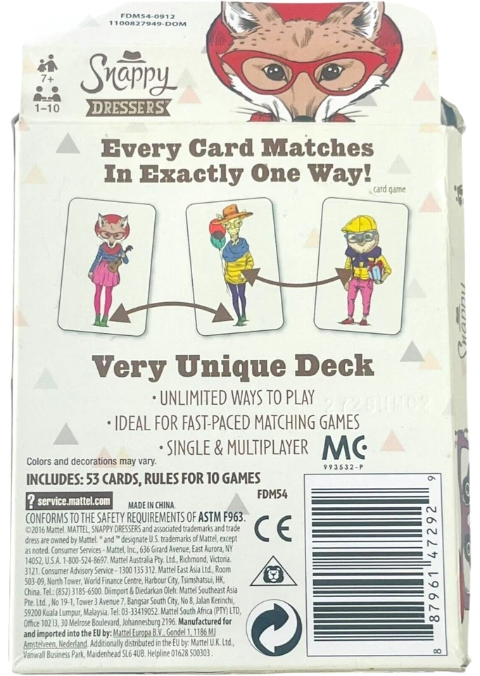 Snappy Dressers Matching Card Game by the makers of UNO - Image 2 of 4
