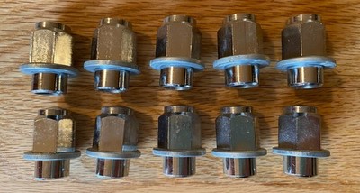 Vinatge NOS ORIGINAL Captured Washer AMERICAN RACING Mag LUG NUTS  1/2''-20 X 10