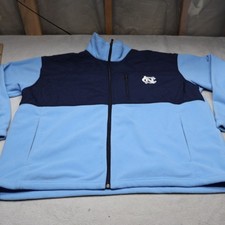 North Carolina Tar Jacket Men XXL Columbia Blue Flanker III Fleece Full Zip NCAA
