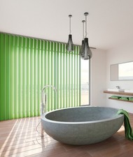 Lamellenvorhang nach Maß MHZ Vertikaljalousie 127 mm Lamellen Fenster Rollo Grün