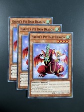 Yugioh - Harpie’s Pet Baby Dragon X3 Playset - Common - LDS2 - 1st 