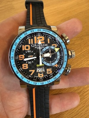 Graham Silverstone Stowe GMT Automatic Limited Edition to 500 Pieces Men's