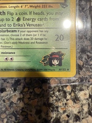 Erika's Venusaur 4/132 Gym Challenge Holo | eBay