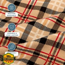 Bare Home Queen Flannel Sheet Set Red Plaid 100 Cotton Deep Pocket Soft