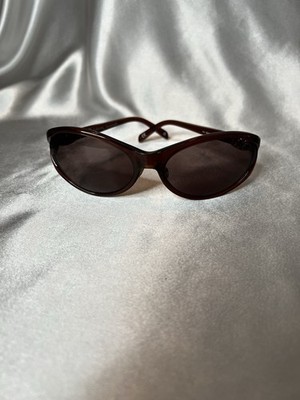 Brighton Vintage Ayu Bead Sunglasses Brown Handmade Oval Scroll Accents No Case