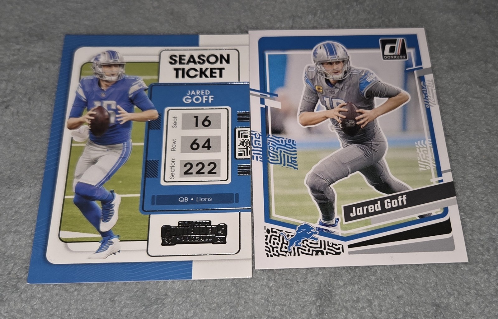 Lot Of 2 Jared Goff Detroit Lions Football Cards