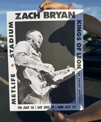 Zach Bryan MetLife Stadium Event Poster Meadowlands NJ 7/18-7/20 REPRINT.