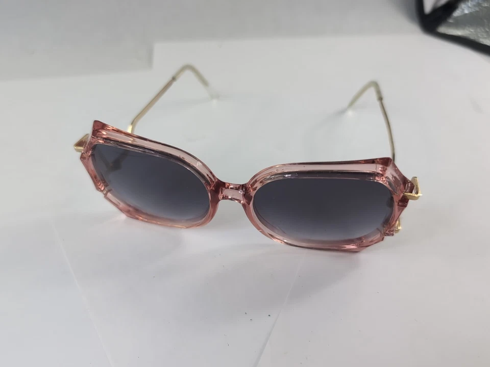 Gafas de sol vintage hippie años 70 rosa y dorado mariposa de gran tamaño CR39 Taiwán 5492 Foto 3 de 4