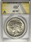 1921 Peace Dollar High Relief $1 ANACS AU50 ‼️LUSTROUS KEY DATE‼️