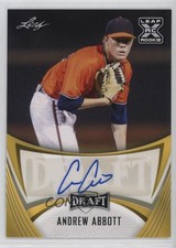 2021 Leaf Draft Base Auto Gold Andrew Abbott #BA-AA2 Auto 1m01
