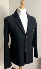 Yohji Yamamoto Noir black 100% wool fitted smart blazer jacket size 12