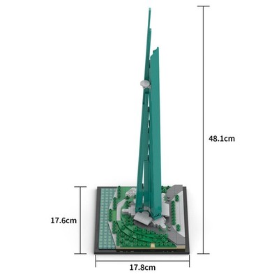 1:2100 Scale Tower Skyscraper Architecture 554 teile Bauspielzeug-Set MOC-153609