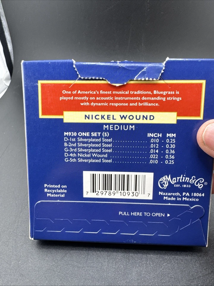 Martin M930 Nickel Wound Light Banjo Strings 📦 - Image 2 of 4