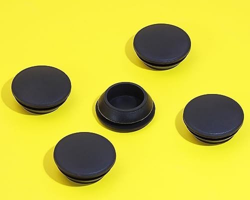 ONLYKXY 5 Pcs Black Silicone Round Snap in Type Locking Furniture 20mm/0.78inch - Photo 6 sur 6