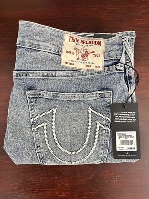 True Religion Geno Stitch SN NF Slim Light Odyssey Wash Men's Size 33x32 700983