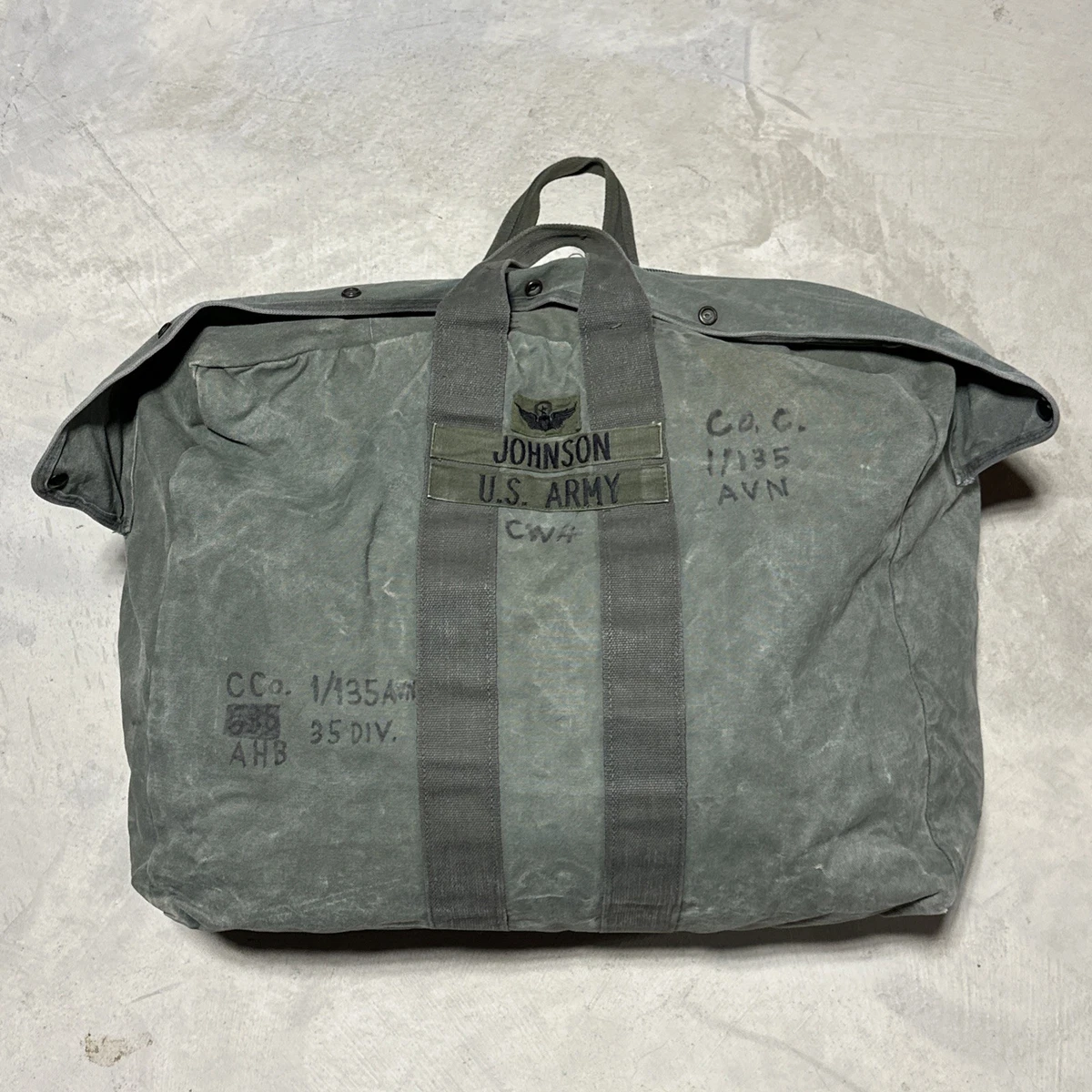 Vintage Army Duffle Bag In Collectible Military Surplus Bags