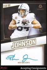 2024 Panini Luminance Year One Signatures Theo Johnson RC Rookie AUTO GIANTS