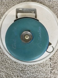 Vintage Cordomatic Clothesline Retractable Wall Mounted Blue