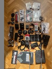 photgraphy camera job lot of cards, lens caps, straps, wraps etc etc