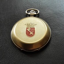 vecchio orologio/orologio da tasca con coperchio a molla - "Molnija", coperchio a molla con motivo - BREMA
