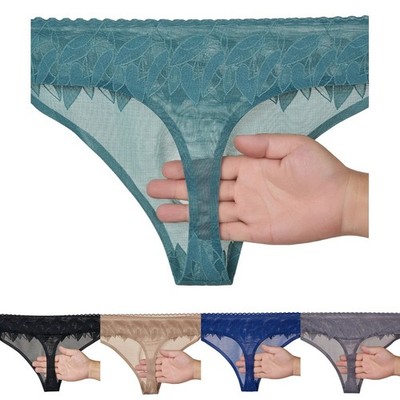 Mens Lace T Back G String Low Rise Seamless Underwear Lightweight Briefs