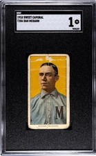 1909-1911 T206 Dan Mcgann Sweet Caporal Cigarettes Milwaukee Baseball Card SGC 1