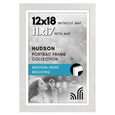 Americanflat 12x18 Poster Frame with Shatter-Resistant Glass - Use as 11x17 F...